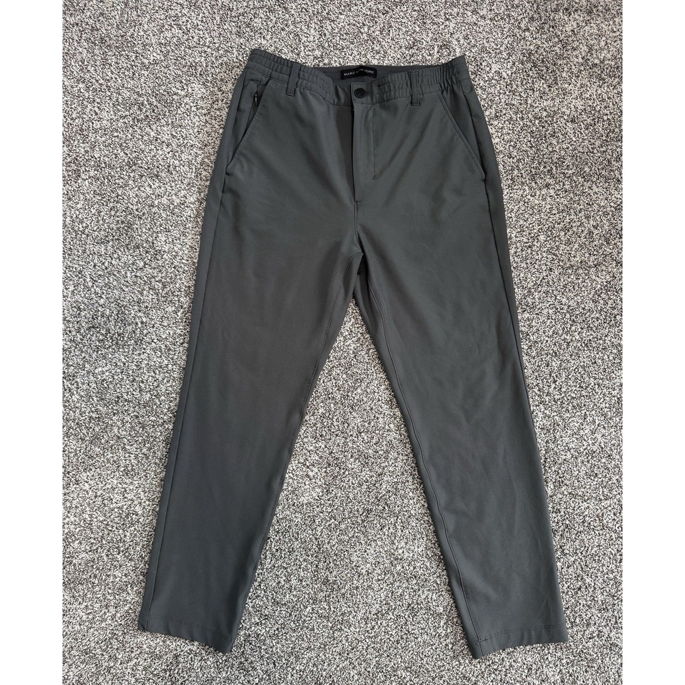 Marc New York Men's Commuter Pant Slim Fit 4 Way‎ Stretch Fabric, Gray 32x30